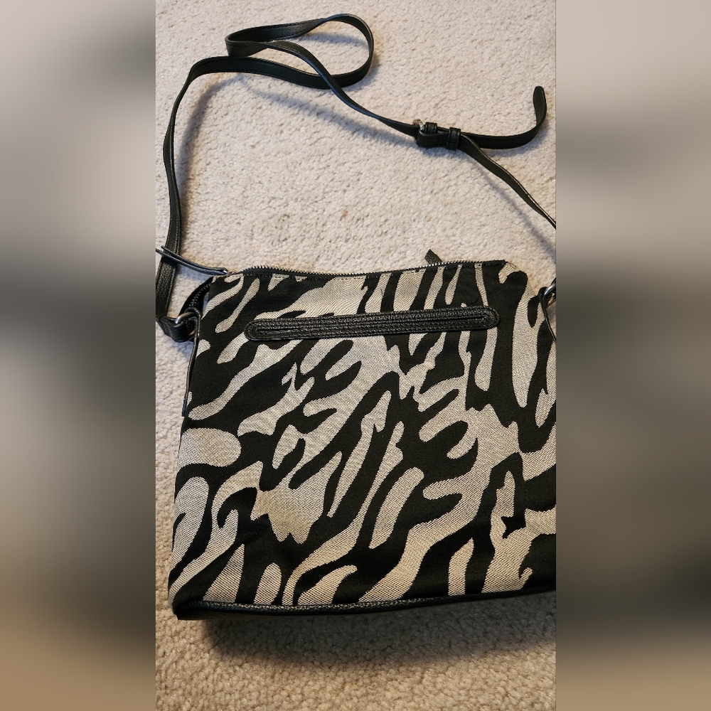 Dana Buchman Zebra Pattern Crossbody Bag - Picture 2 of 2